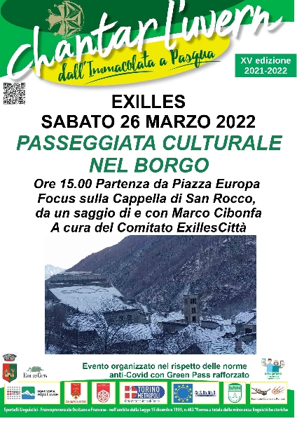"Passeggiata culturale nel borgo" - Sabato 26 marzo 2022 a Exilles